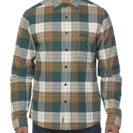 Musto Men's Marina Plaid Long Sleeve Shirt - Dark Caramel