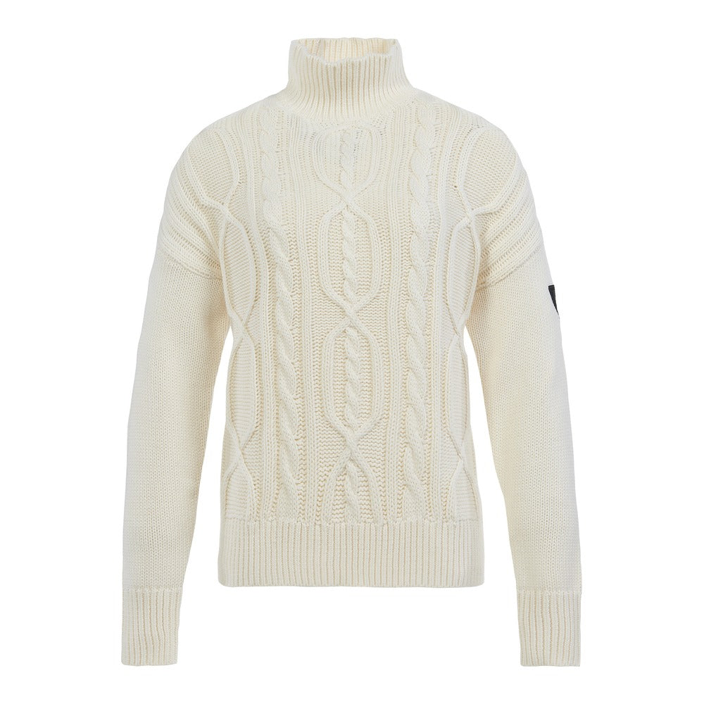 Musto Women's Marina High Neck Cable Knit - Antique Sail White