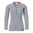 Musto Women's Marina Long Sleeve Henley - Antique Sail White / Navy
