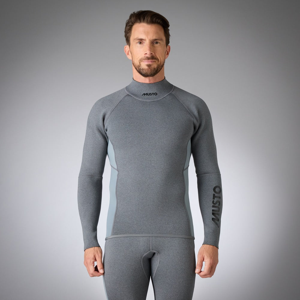 Musto Men's Champ Long Sleeve Top - Dark Grey Marl