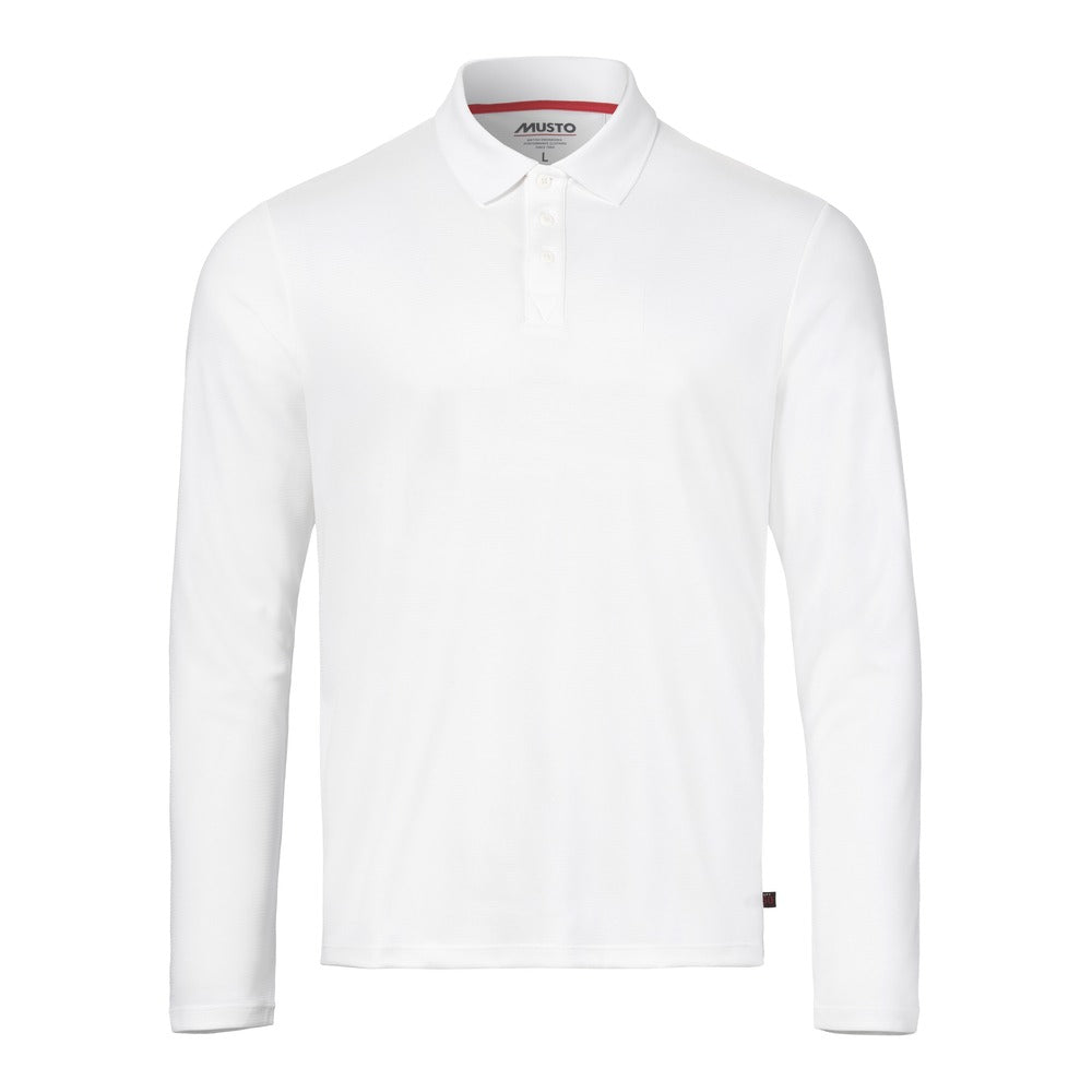 Musto Men's Evolution Crew Sunblock Long Sleeve Polo - White