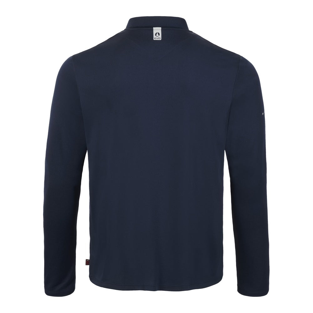 Musto Men's Evolution Crew Sunblock Long Sleeve Polo - Navy