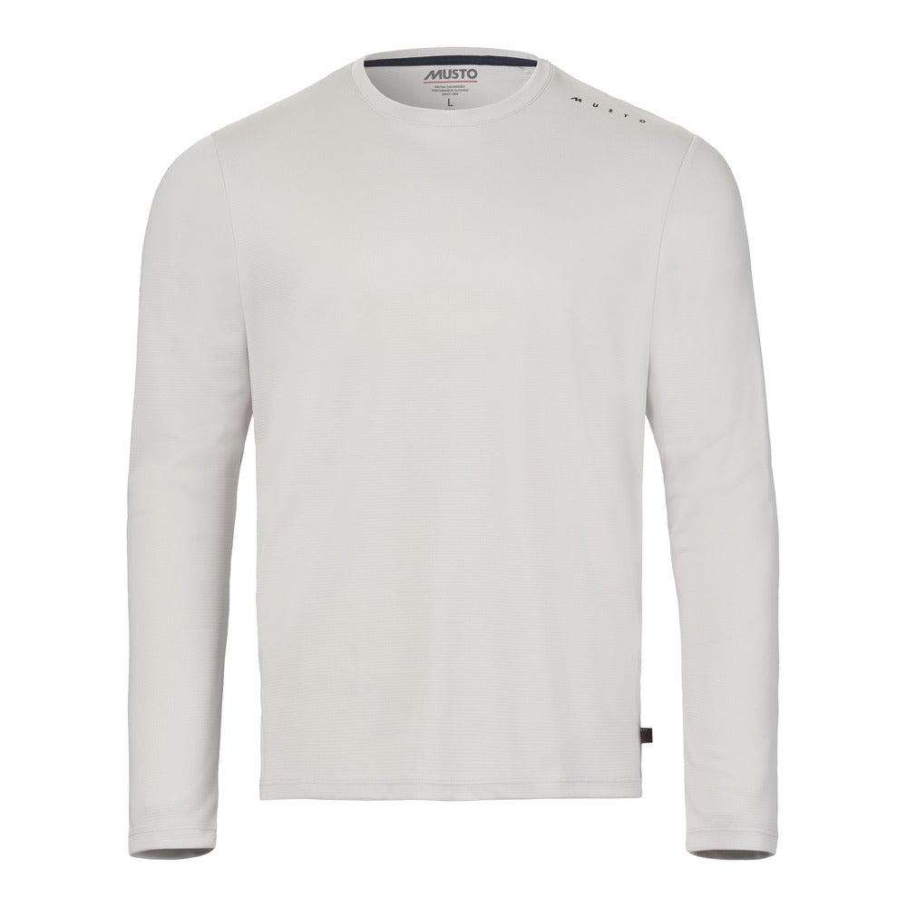 Musto Men's Evolution Crew Sunblock Long Sleeve Tee - Platinum