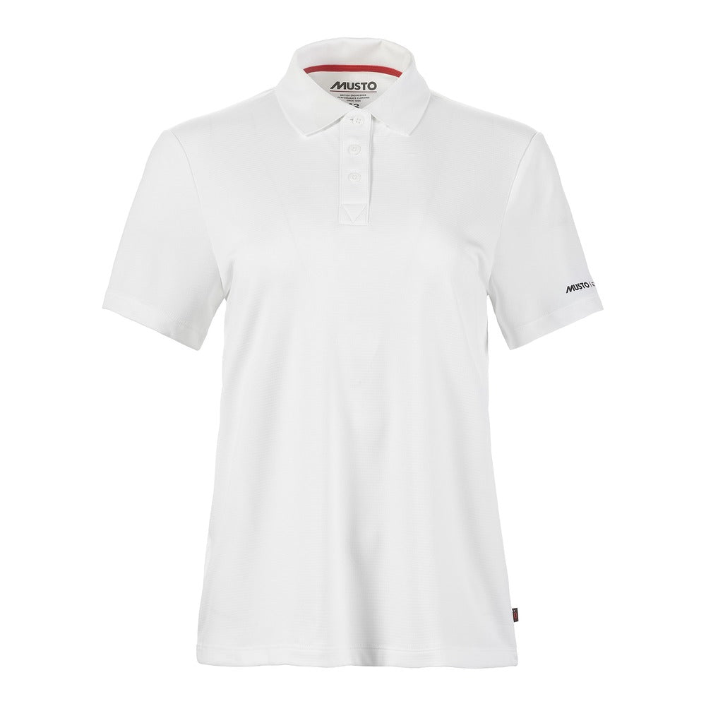 Musto Women's Evolution Crew Sunblock Short Sleeve Polo - White