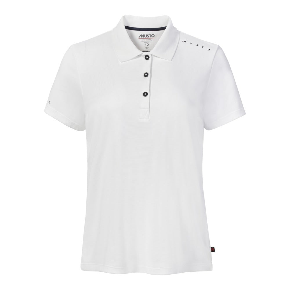 Musto Women's Evolution Crew Sunblock Short Sleeve Polo - White