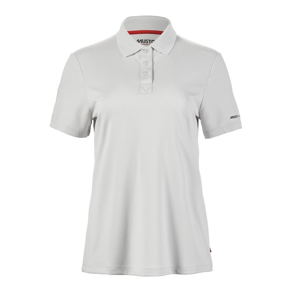 Musto Women's Evolution Crew Sunblock Short Sleeve Polo - Platinum