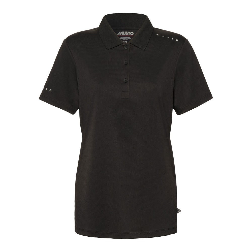 Musto Women's Evolution Crew Sunblock Short Sleeve Polo - Black