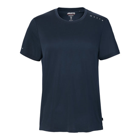 Musto Women's Evolution Crew Sunblock Short Sleeve Tee - Navy