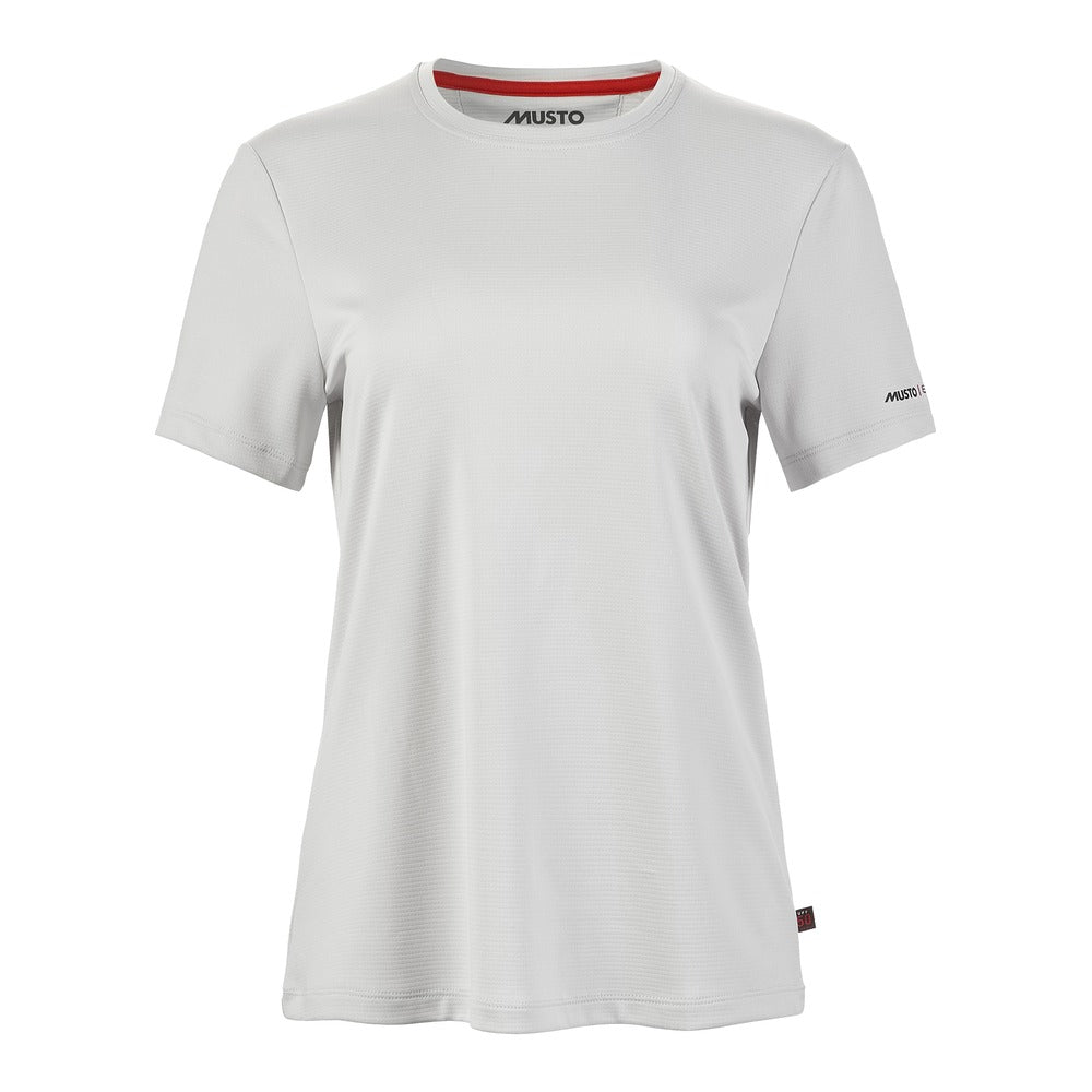 Musto Women's Evolution Crew Sunblock Short Sleeve Tee - Platinum