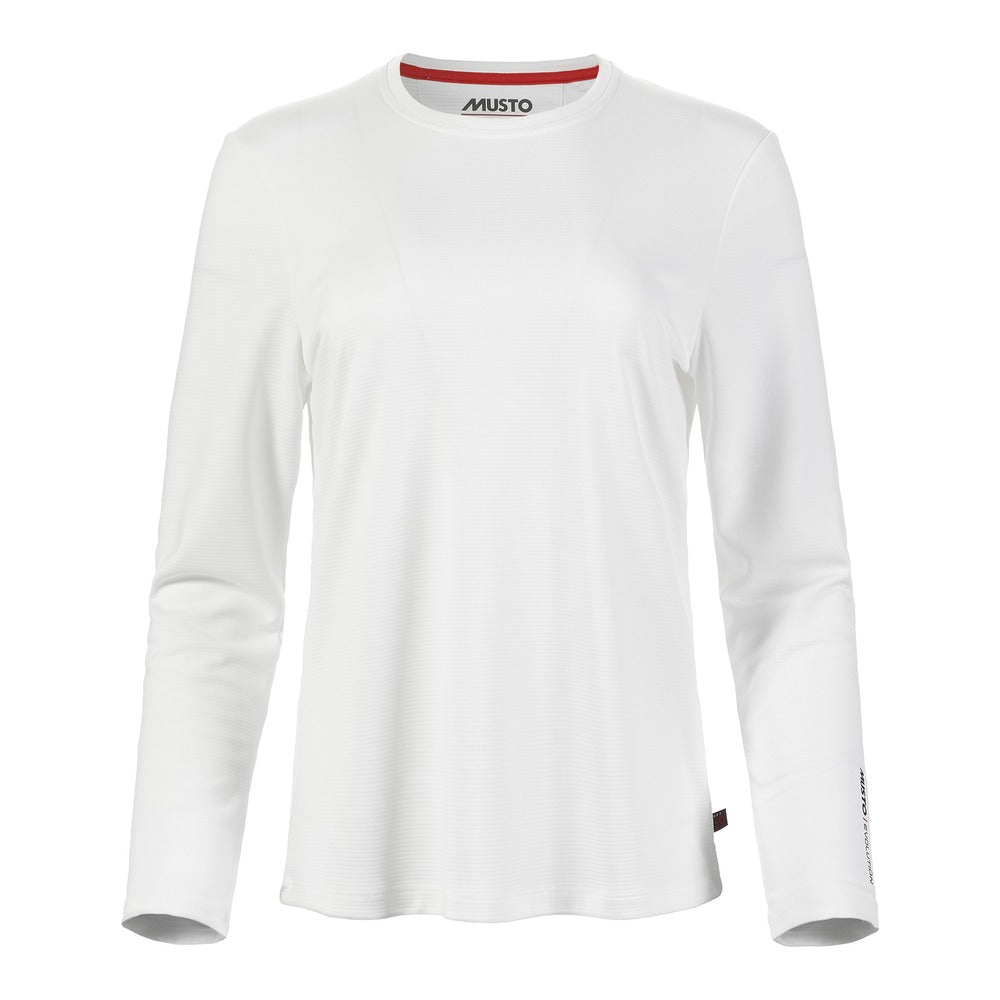 Musto Women's Evolution Crew Sunblock Long Sleeve Tee - White