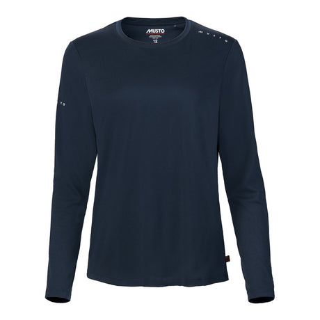 Musto Women's Evolution Crew Sunblock Long Sleeve Tee - Navy