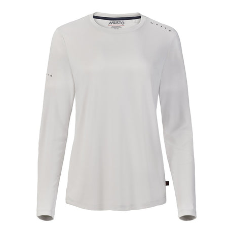 Musto Women's Evolution Crew Sunblock Long Sleeve Tee - Platinum