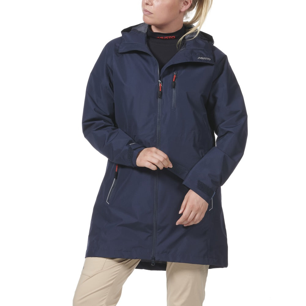 Musto Women's Sardinia Long Rain Jacket - Navy