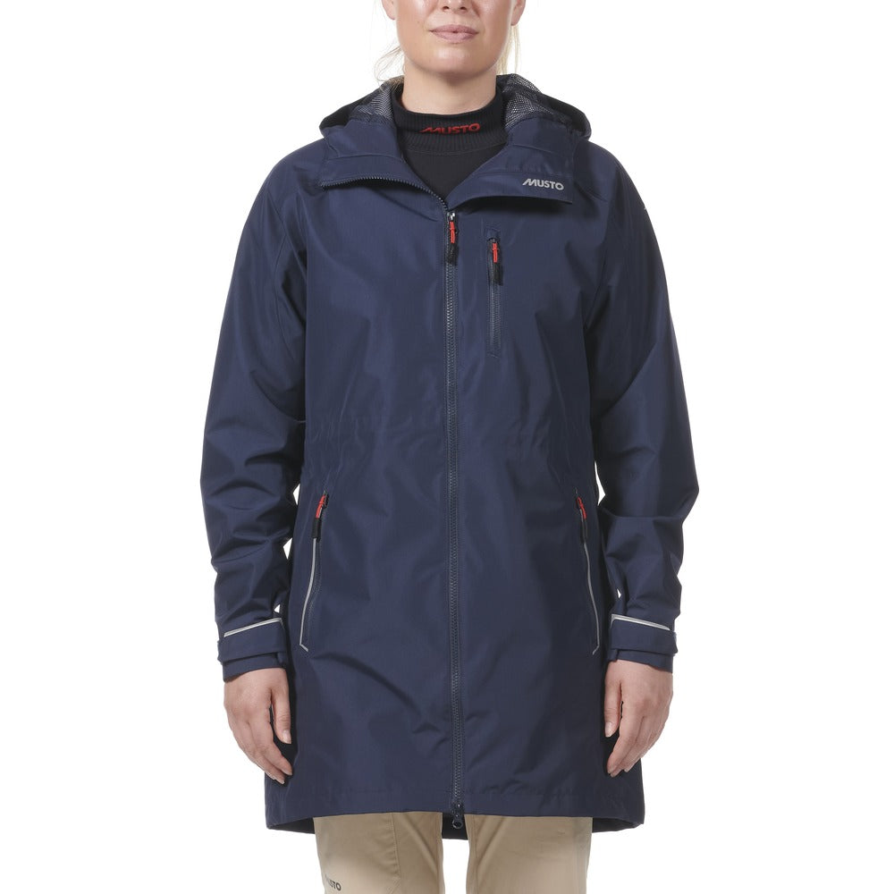 Musto Women's Sardinia Long Rain Jacket - Navy