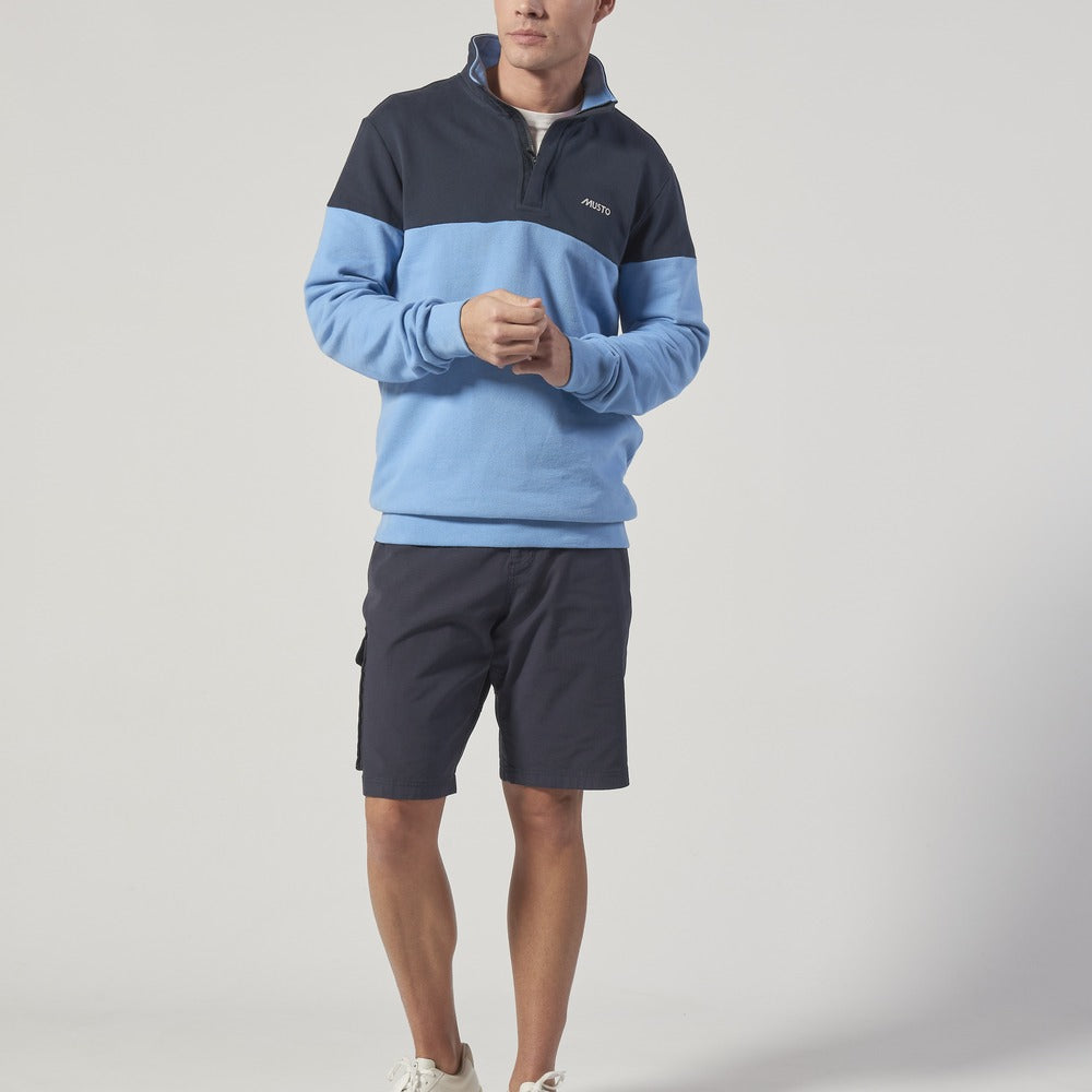 Musto Men's Marina Zip Nk Sweat - Silver Lake Blue / Navy