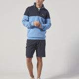 Musto Men's Marina Zip Nk Sweat - Silver Lake Blue / Navy