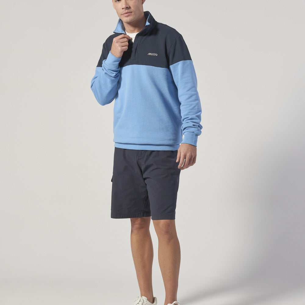 Musto Men's Marina Zip Nk Sweat - Silver Lake Blue / Navy