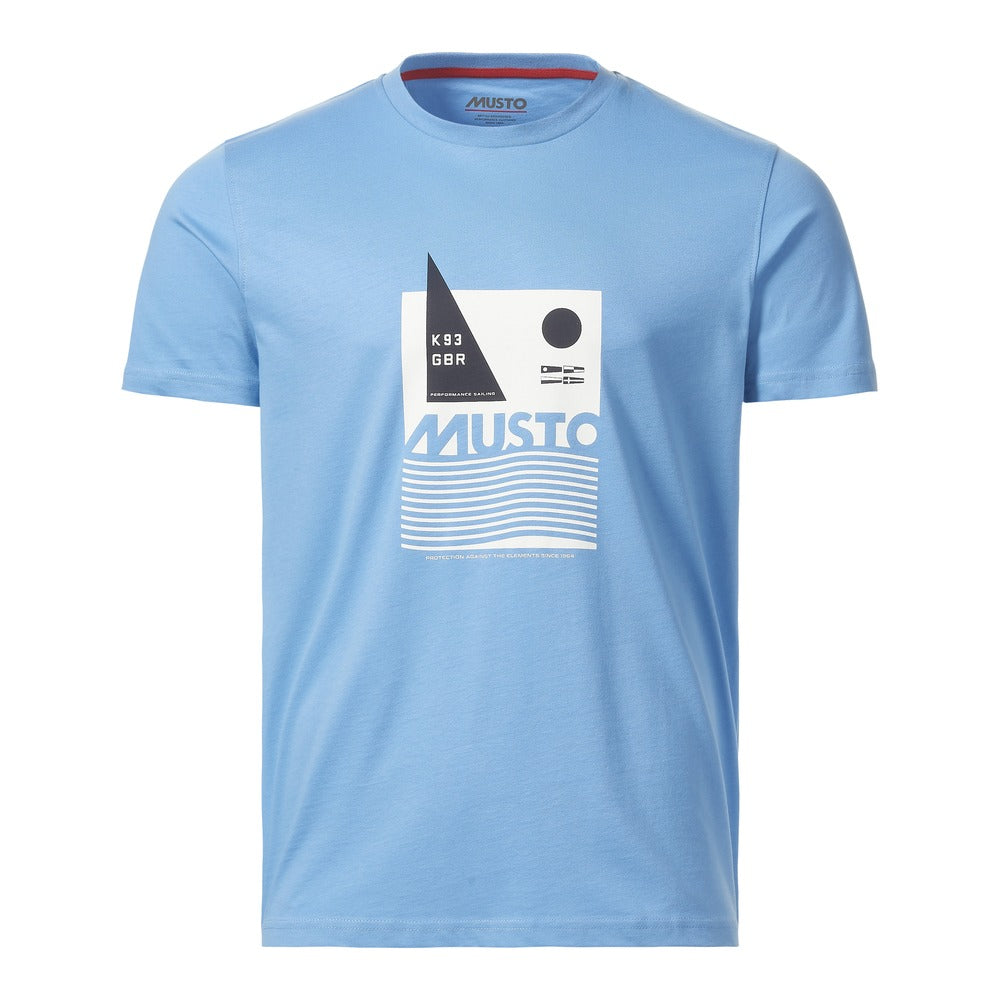 Musto Men's Marina Graphic Short Sleeve Tee - Silver Lake Blue