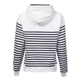 Musto Women's Marina Stripe Hoodie - White / Navy