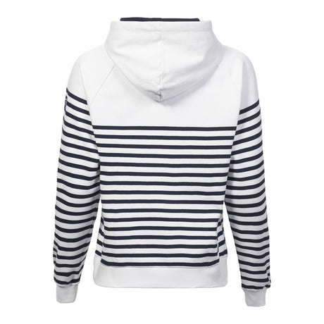 Musto Women's Marina Stripe Hoodie - White / Navy