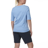 Musto Women's Marina Stripe Short Sleeve Tee - Silver Lake Blue