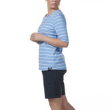 Musto Women's Marina Stripe Short Sleeve Tee - Silver Lake Blue
