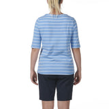 Musto Women's Marina Stripe Short Sleeve Tee - Silver Lake Blue