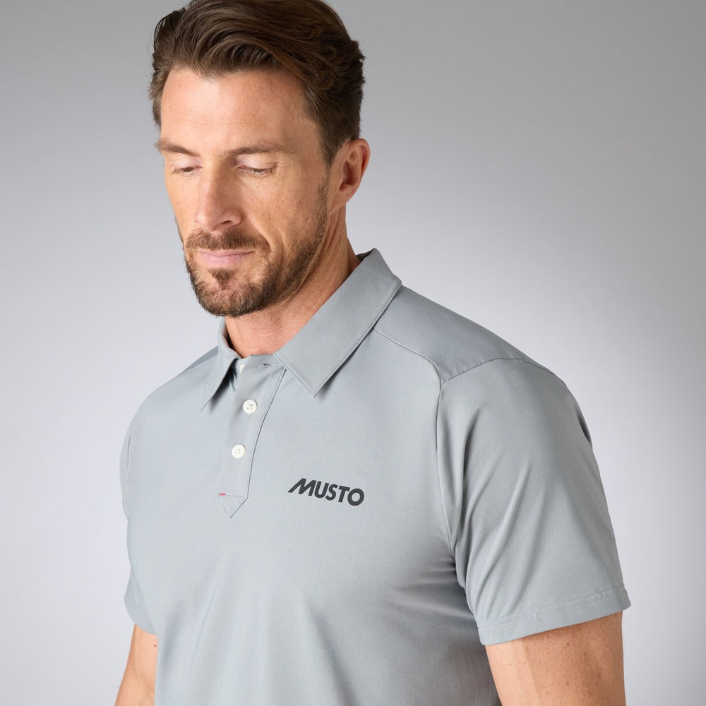 Musto Men's LPX Cooling UV Short Sleeve Polo - Grey Melange