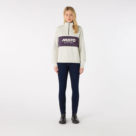 Musto Women's Classic Musto 1/2 Zip Sweat - Oat Marl