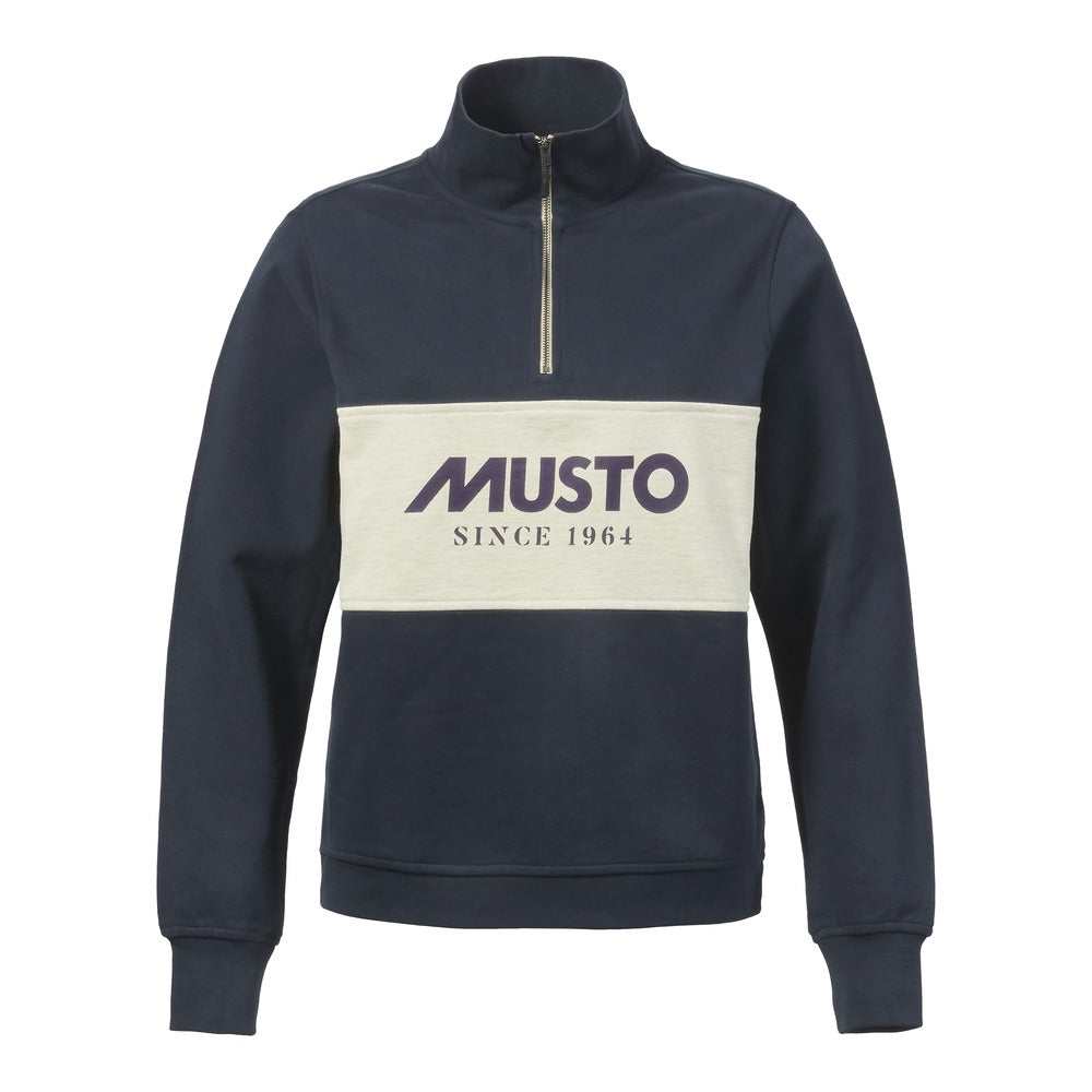 Musto Women's Classic Musto 1/2 Zip Sweat - Navy / Oat