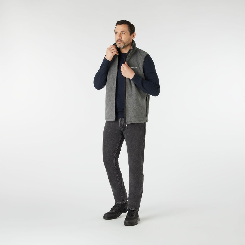 Musto Men's Nautic PT Fleece Vest - Dark Grey Marl