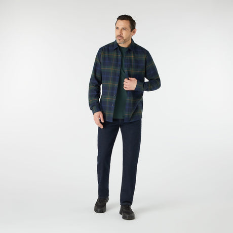 Musto Men's Long Sleeve Plaid Shirt - Darkest Spruce