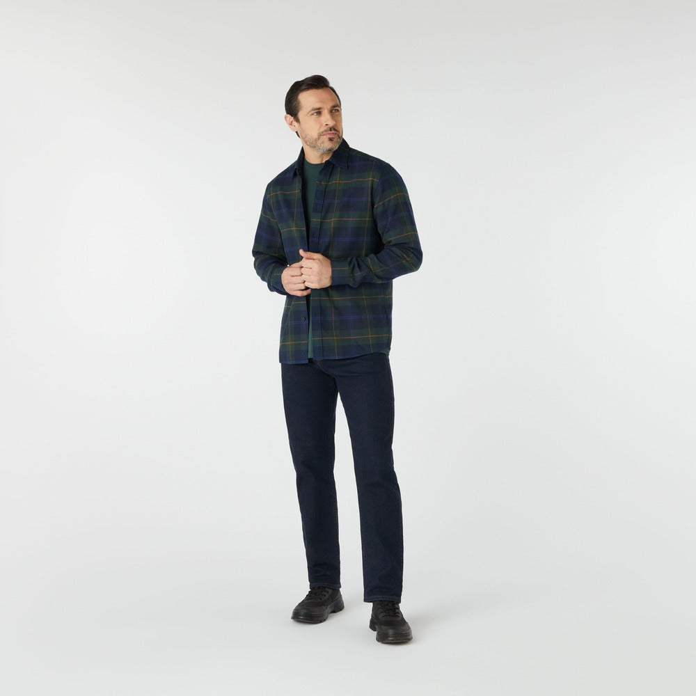 Musto Men's Long Sleeve Plaid Shirt - Darkest Spruce