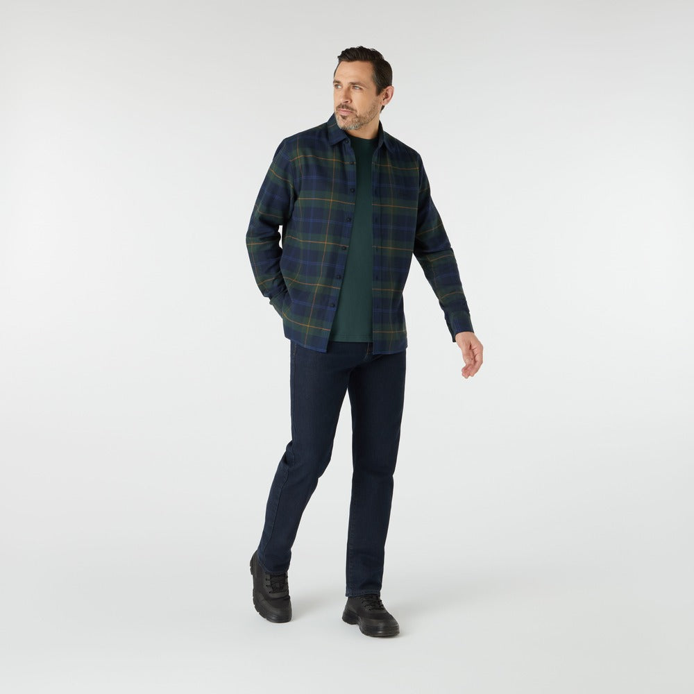 Musto Men's Long Sleeve Plaid Shirt - Darkest Spruce