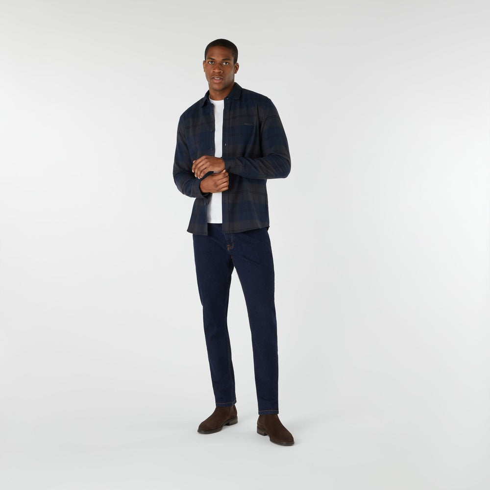 Musto Men's Long Sleeve Plaid Shirt - Navy