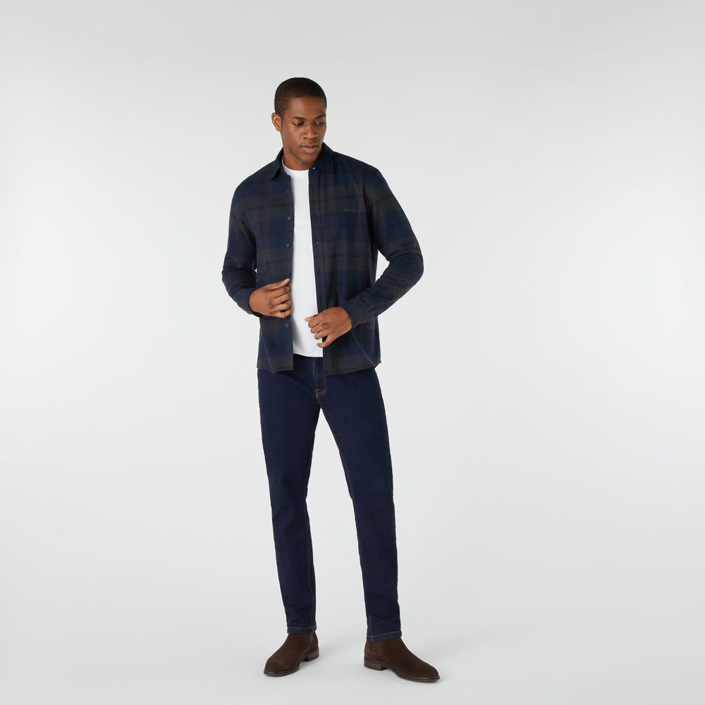 Musto Men's Long Sleeve Plaid Shirt - Navy