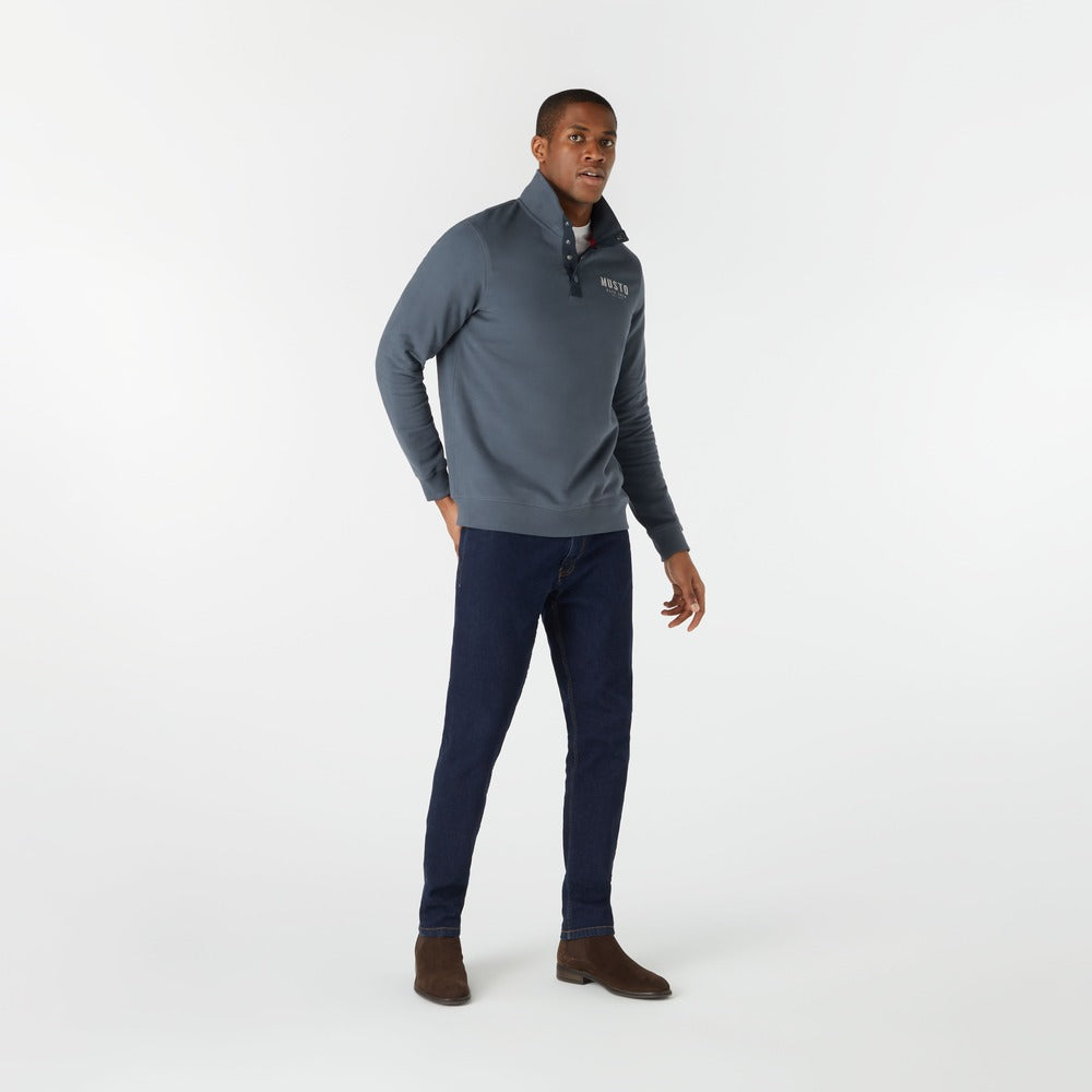 Musto Men's Marina 1/2 Snap Sweat 2.0 - Ombre Blue