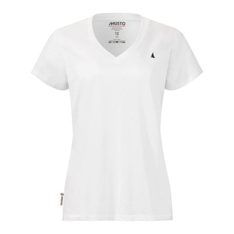 Musto Women's Original V Neck Short Sleeve Tee - White