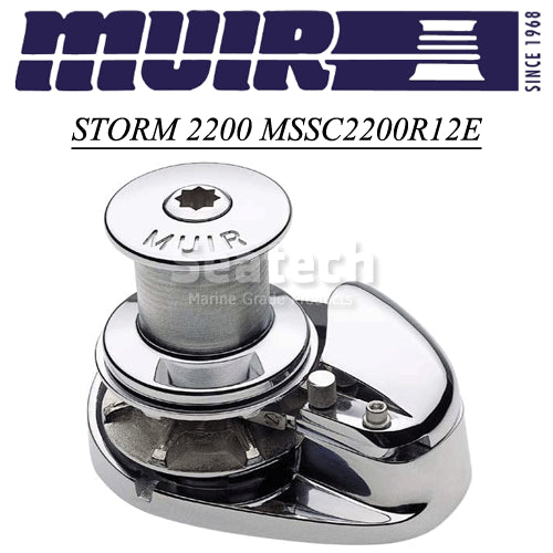 Muir Windlass - Storm SSC2200, 12V, Capstan, 5/16"HT Gypsy, 1500W (M2200C12-5/16H)
