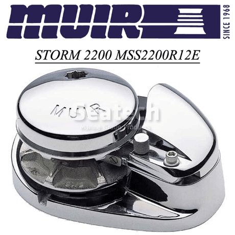 Muir Windlass - Storm SS2200, 12V, Low Profile, 3/8"HT Gypsy, 1500W (M2200L12-3/8H)