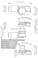 Muir Windlass - Storm SS3500, 12V, Low Profile, 3/8"HT Gypsy, 1700W (M3500L12-3/8H)