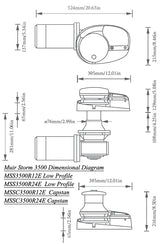 Muir Windlass - Storm SS3500, 12V, Low Profile, 5/16"HT Gypsy, 1700W (M3500L12-5/16H)