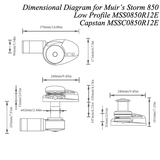 Muir Windlass - Storm SSC850, Capstan, 5/16"HT Gypsy, 12V, 800W (M850C12-5/16H)