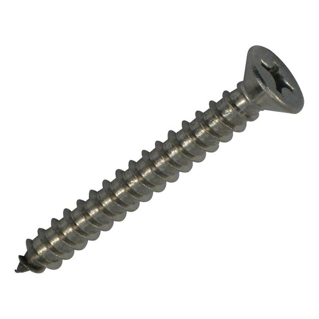 Marine Fasteners Flat Head Tapping Screws - #4 x 1 – MAURIPRO Sailing