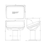 Navpod PedestalPod 70&#176; Un-Cut for (usable face = 12.75"w x 8.75"h)(32.4cm w x 22.2cm h) (Carbon_Additional1