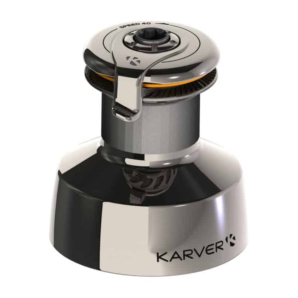 Karver Winches - 4 Speeds KSW40 Winch - Stainless Steel Drum