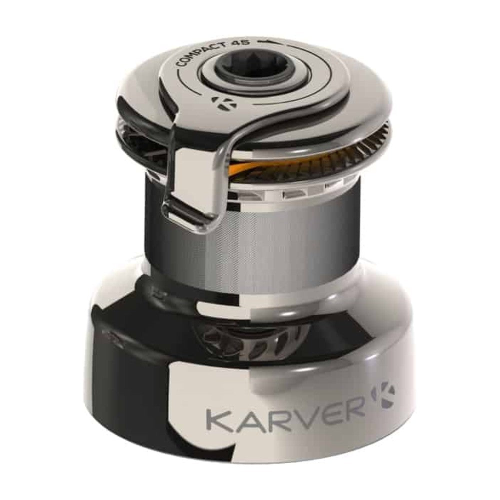 Karver Winches - 2 Speeds Compact KCW45 Winch - Stainless Steel Drum
