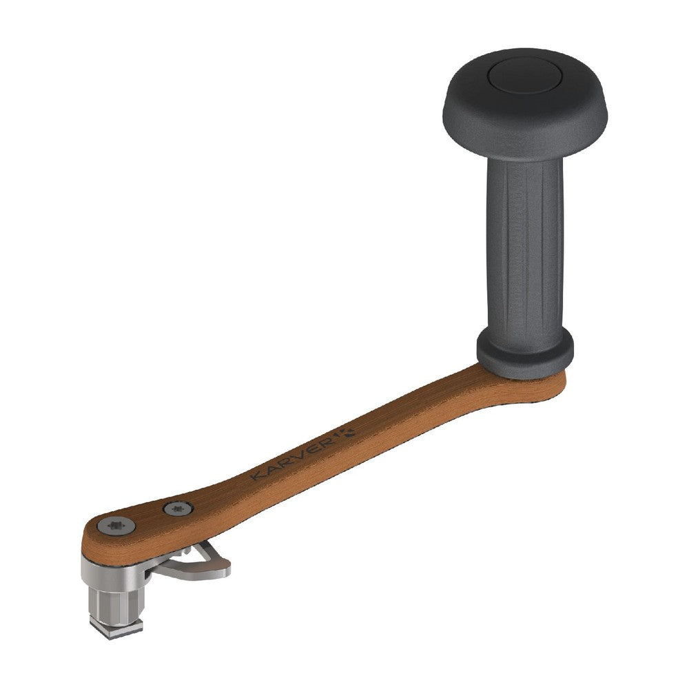 Karver Winches - KWH20G Carbon Winch Handle 20 cm (8 in) + Wood Pommel