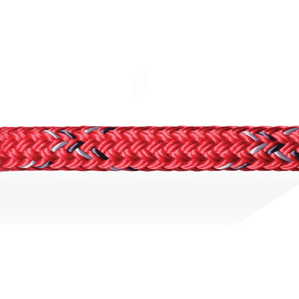 Samson Warpspeed II Rope - 8 mm (5/16 in) HMPE Core Polyester Blend Racing Line (Red) - Spool: 125 ft.
