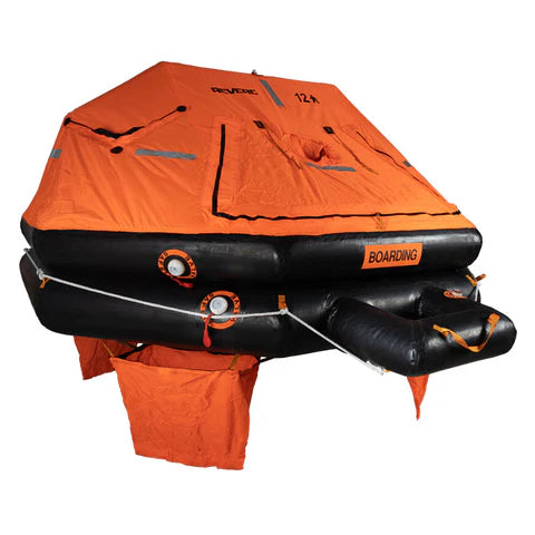 Revere Liferaft USCG/Solas, 25 Prs, Round Canister (A), W/Hru And Cradle